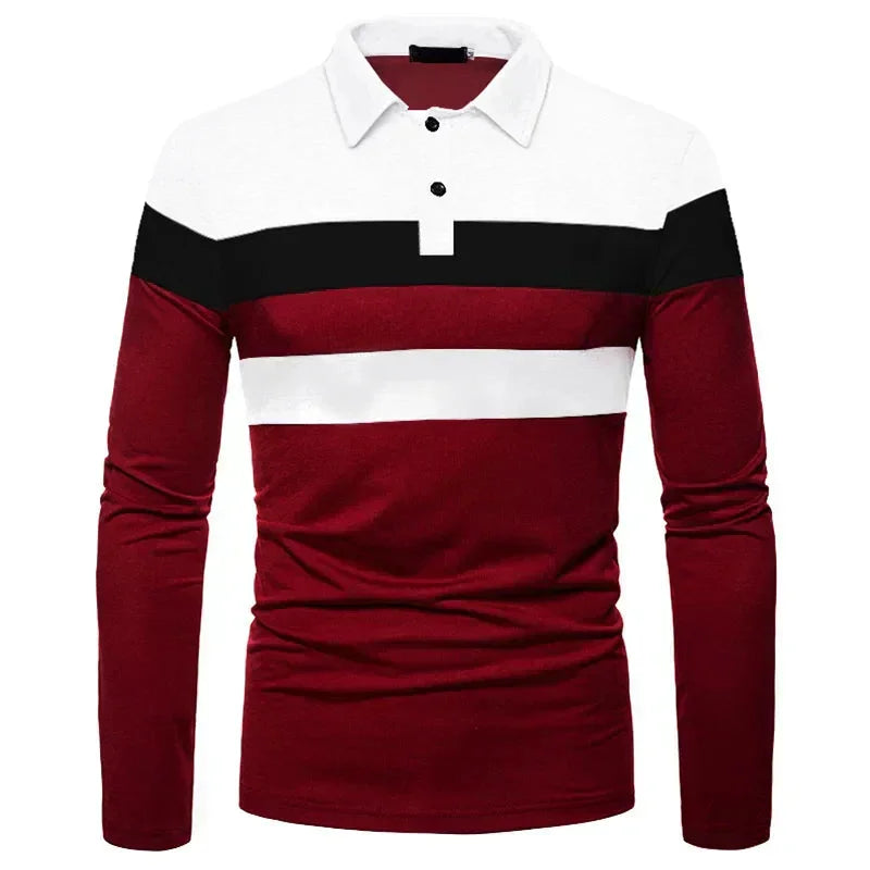 Men's Long Sleeve Polo Shirt Slingint Azenli