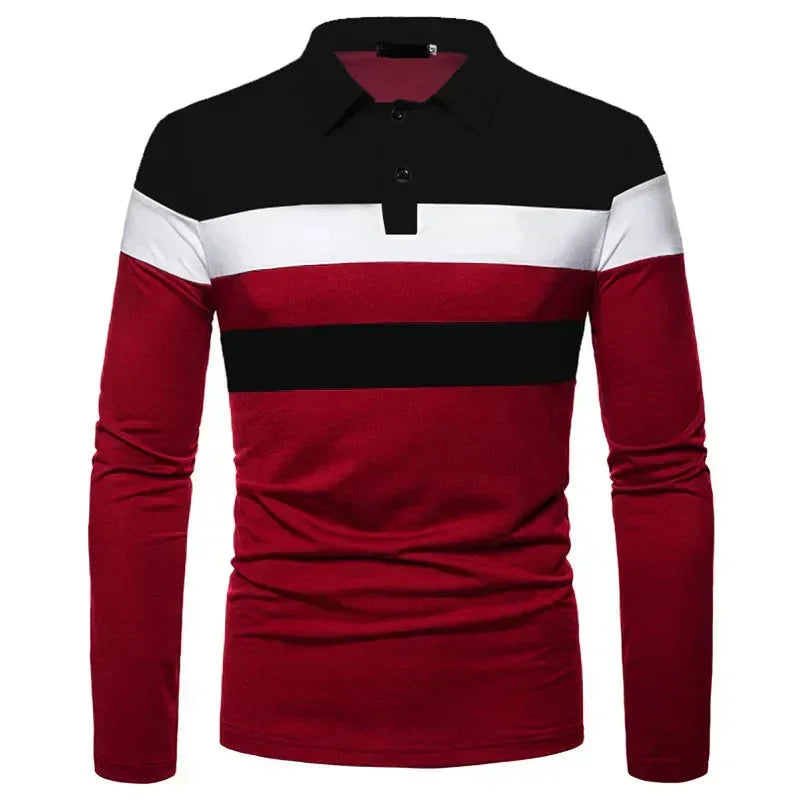 Men's Long Sleeve Polo Shirt Slingint Azenli